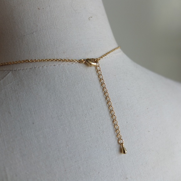 Rainbow Curve Crystal Bar Pendant Necklace - Picture 10 of 11